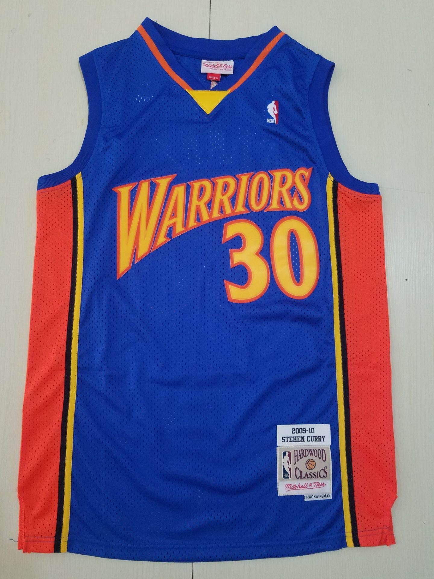 Men Golden State Warriors 30 Curry Game blue throwback Nike NBA Jerseys